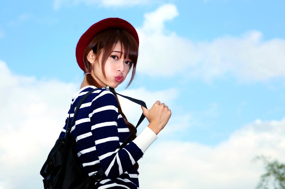 Woman girl portrait