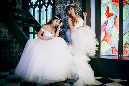 Brides wedding dress