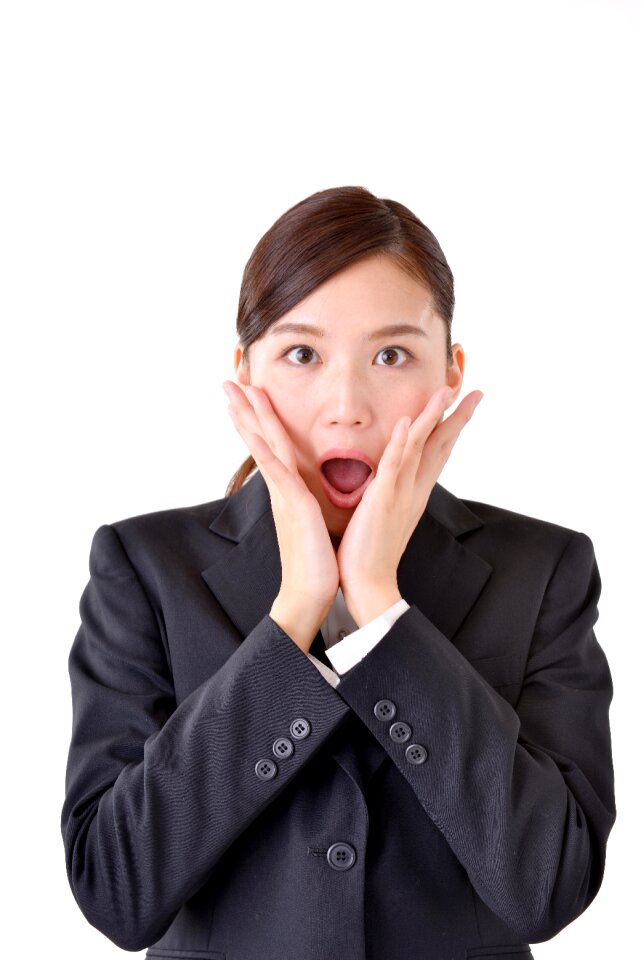 Business woman surprised