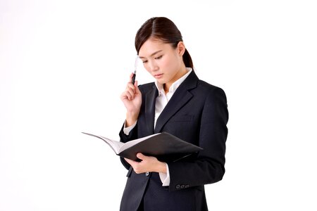Business woman thinking