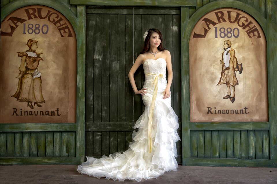 Woman wedding dress