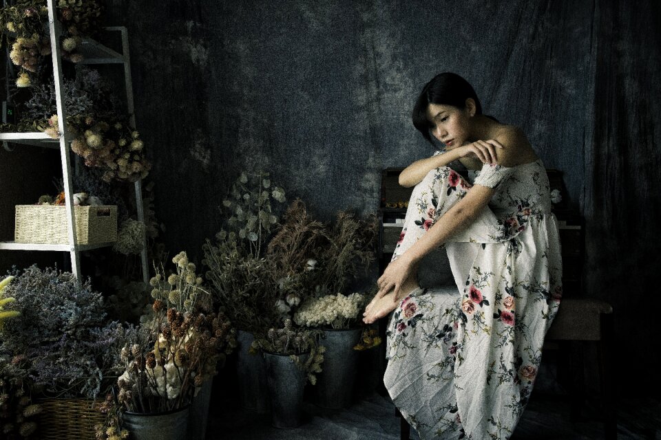 Woman girl portrait