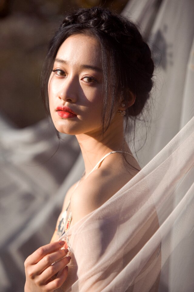Woman girl portrait