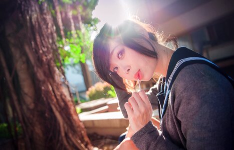 Female high school student