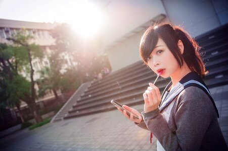 Female high school student