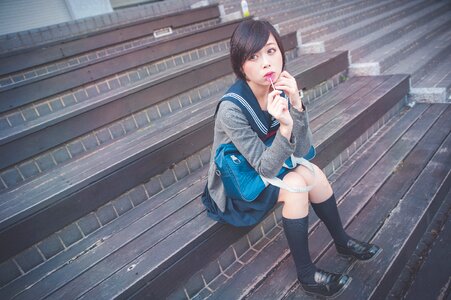 Female high school student