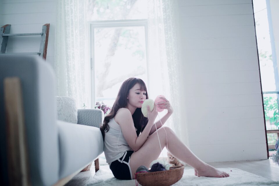 Woman girl portrait