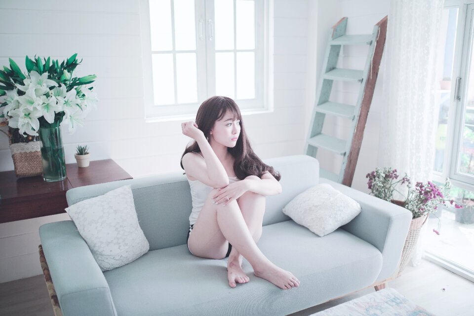 Woman girl portrait