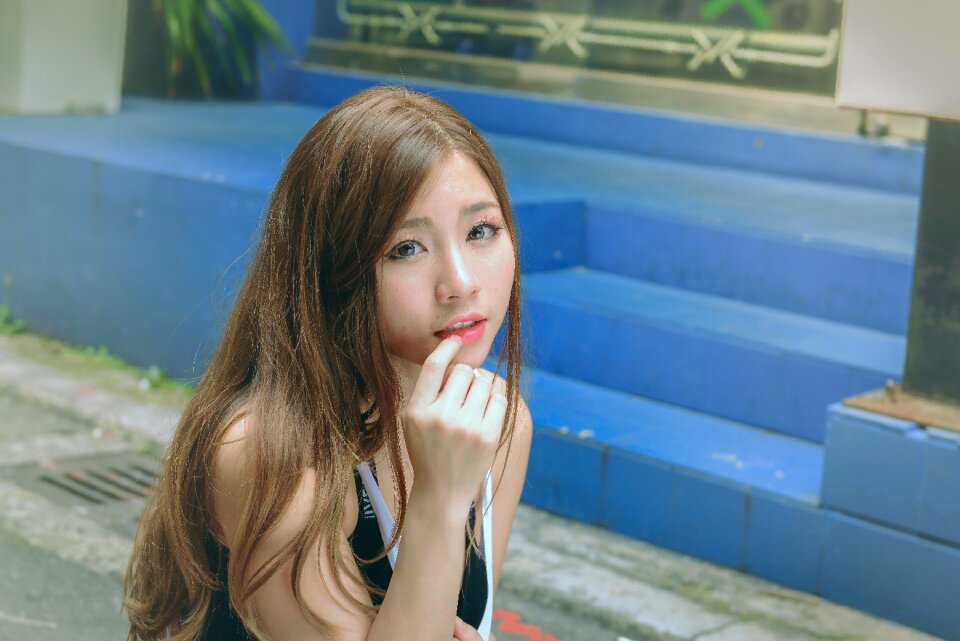 Woman girl portrait