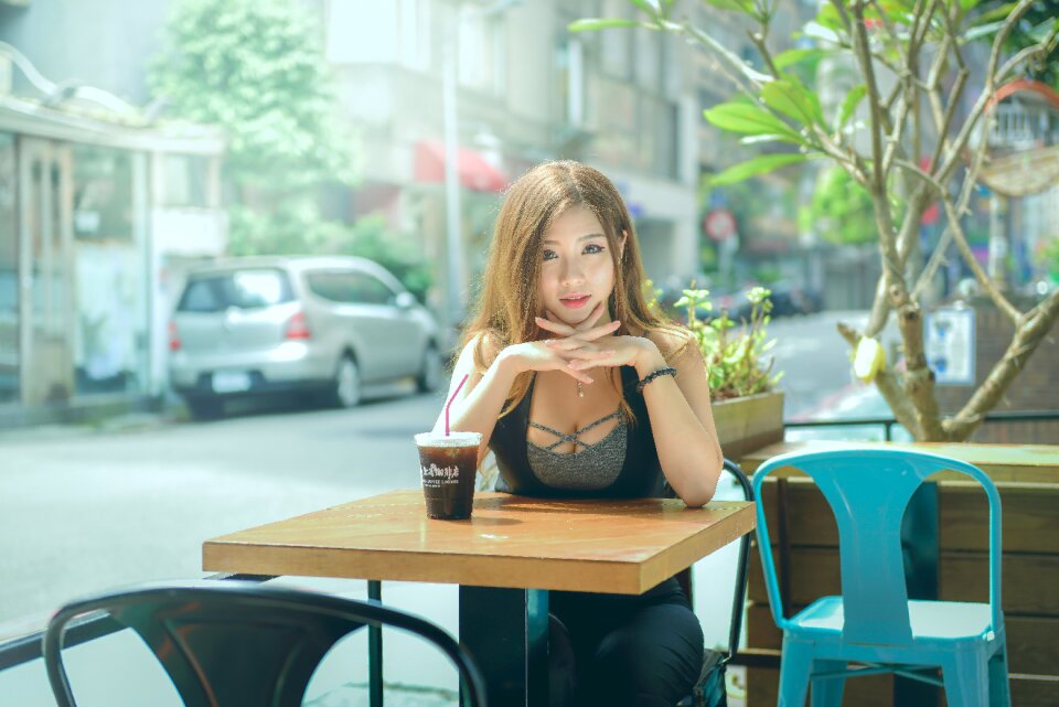 Woman girl portrait