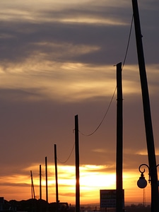 Power poles abendstimmung power line