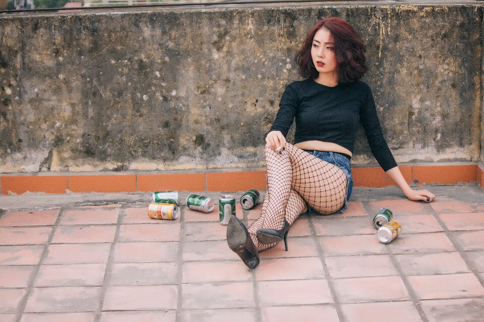 Woman girl portrait
