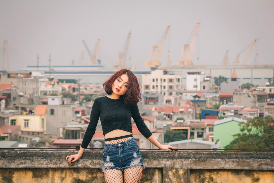 Woman girl portrait