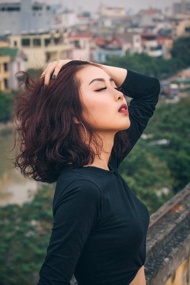 Woman girl portrait