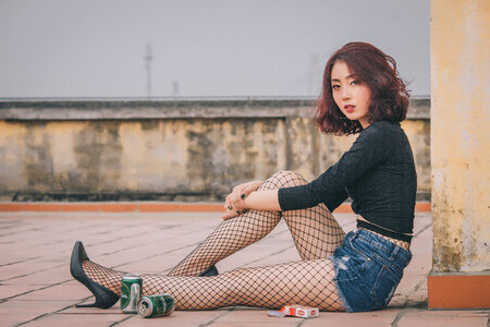 Woman girl portrait