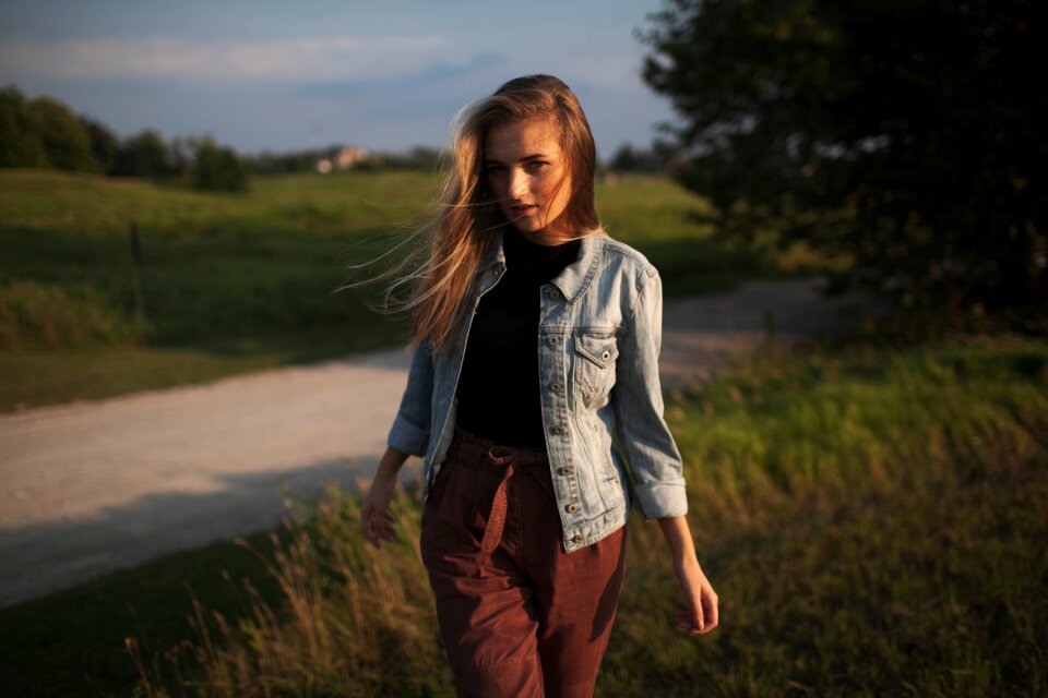 Woman girl portrait