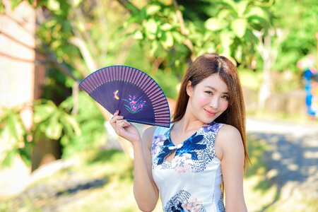 Woman girl cheongsam photo