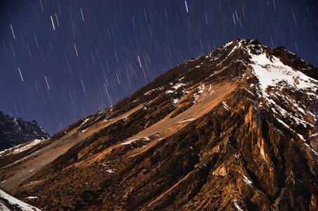 Annapurna massif mountain stars
