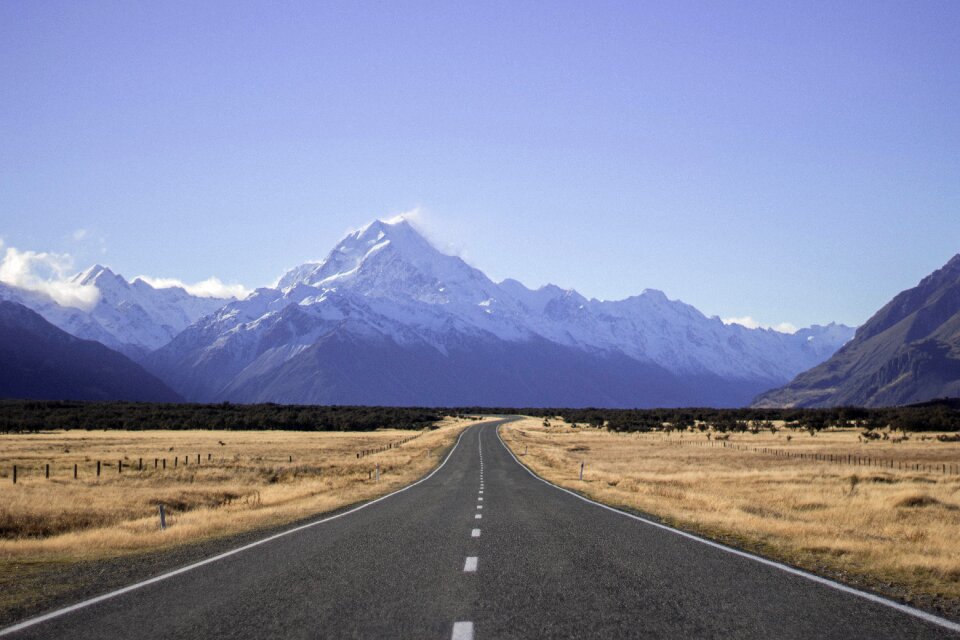 Aoraki mount cook road