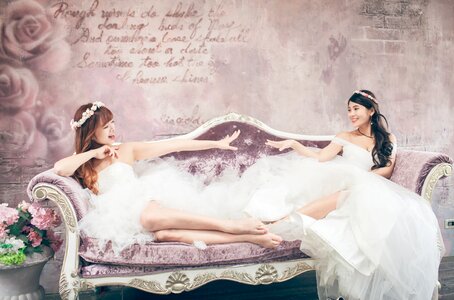 Brides wedding dress