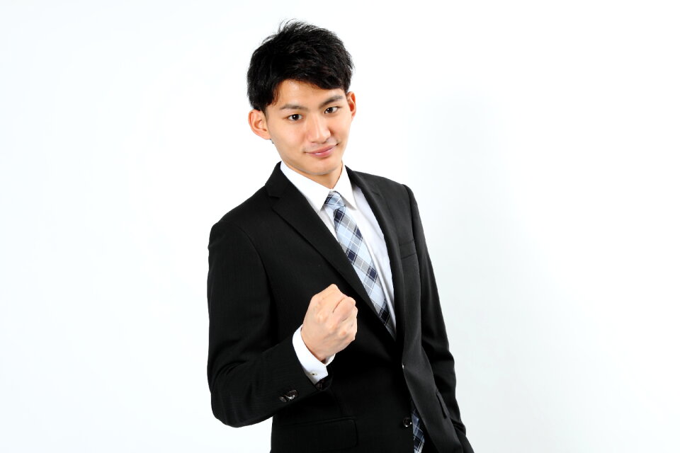 Business man fist pump