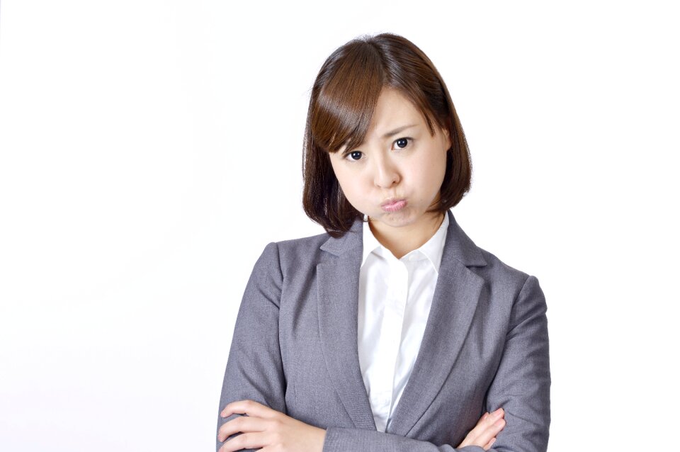 Business woman angry