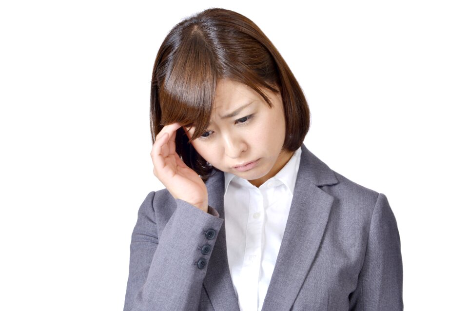 Business woman headache
