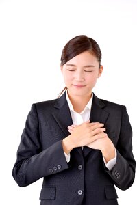 Business woman heart