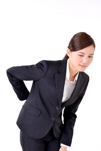 Business woman low back pain
