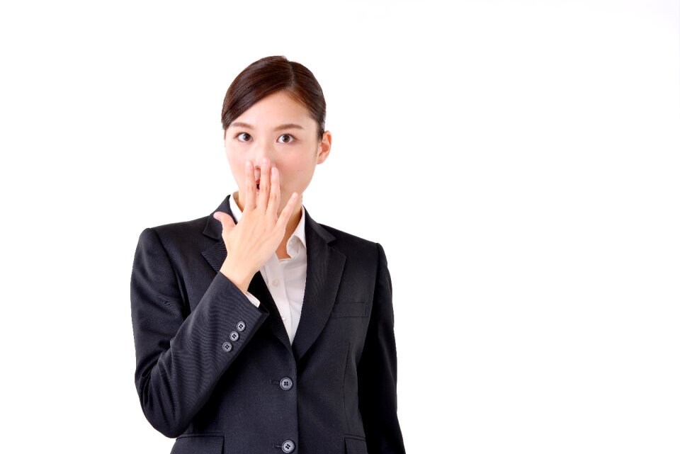 Business woman surprised
