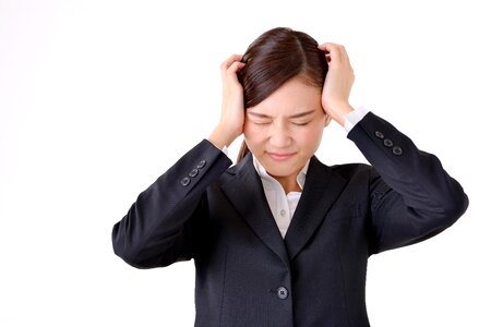 Business woman worried