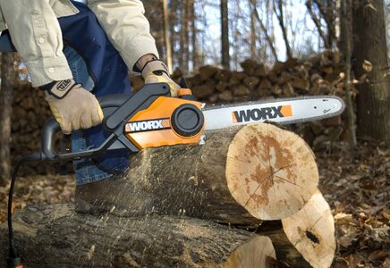 Chainsaw cut wood