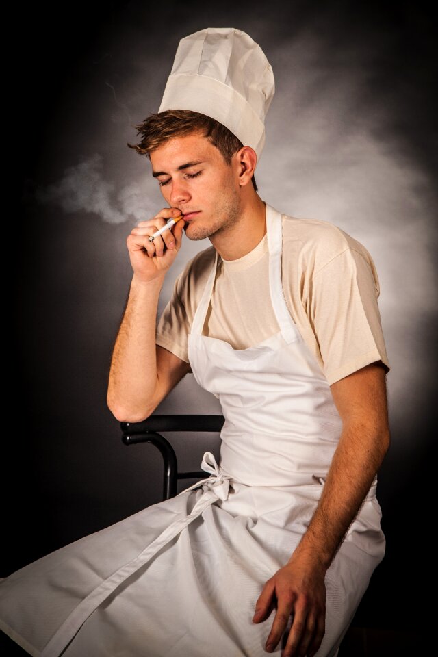 Cook smoking man
