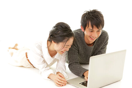 Couple laptop computer