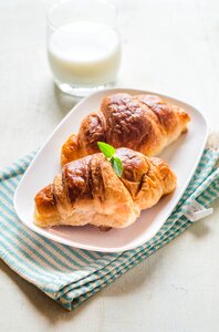 Croissant bread breakfast photo