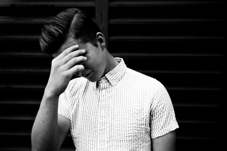 Depressed boy