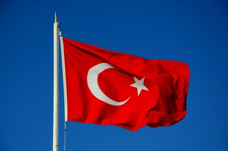 Flag of turkey photo