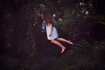 Floating girl