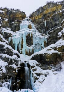 Frozen waterfall photo