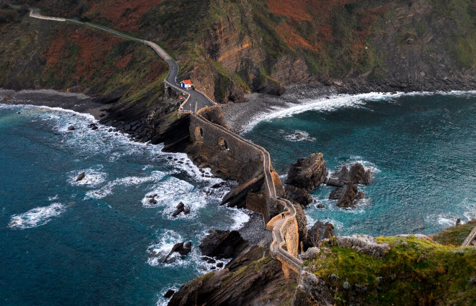 Gaztelugatxe stairway sea