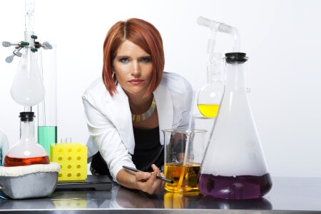 Laboratory woman scientist photo