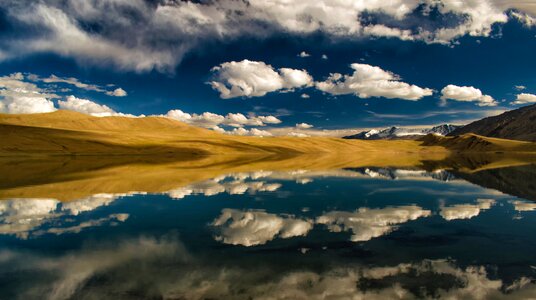 Lake reflection ladakh photo