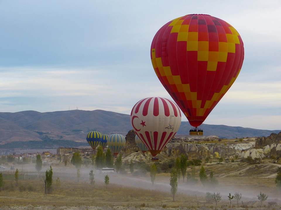 Colorful flying cappadocia