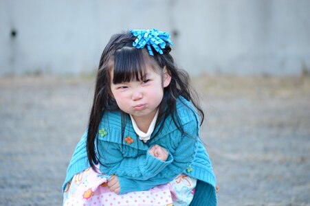 Little girl angry