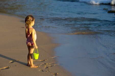 Little girl beach photo