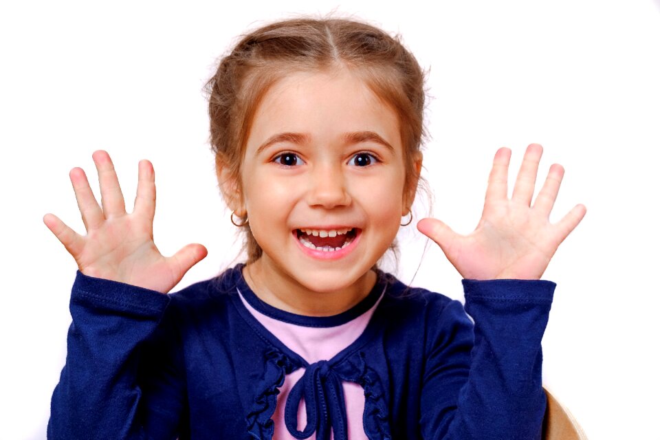 Little girl surprised