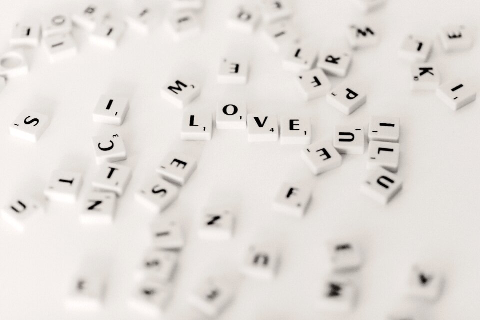 Love alphabet blocks