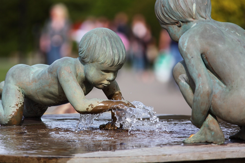 Sculpture statue water