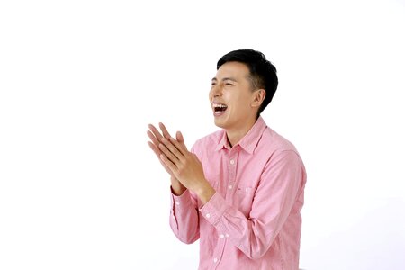 Man clapping of hands photo