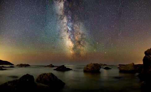 Milky way night photo